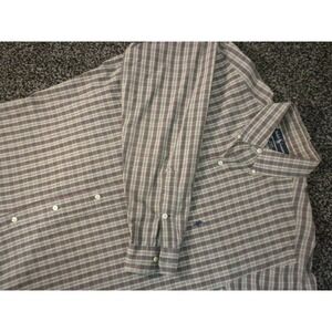 Ralph Lauren Blaire Shirt Mens M Green Red Button Down Tartan Long Sleeve Pony